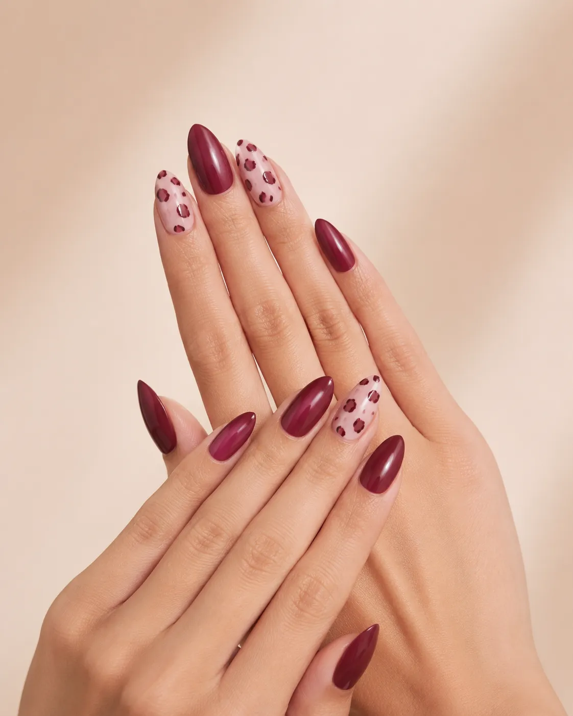 Burgundy Wildcat Nails thumbnail 2