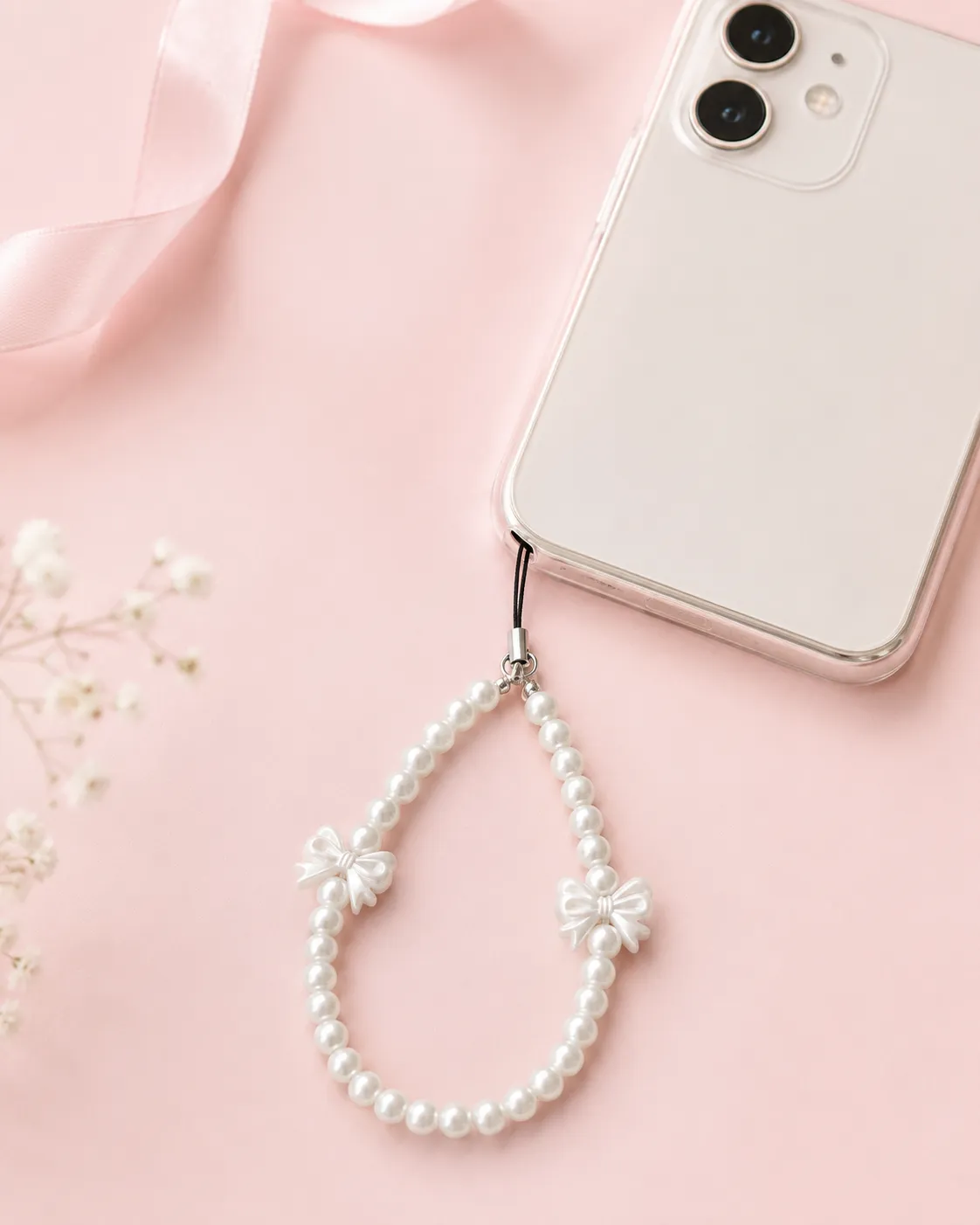 Pearl Bow Phone Charm thumbnail 2