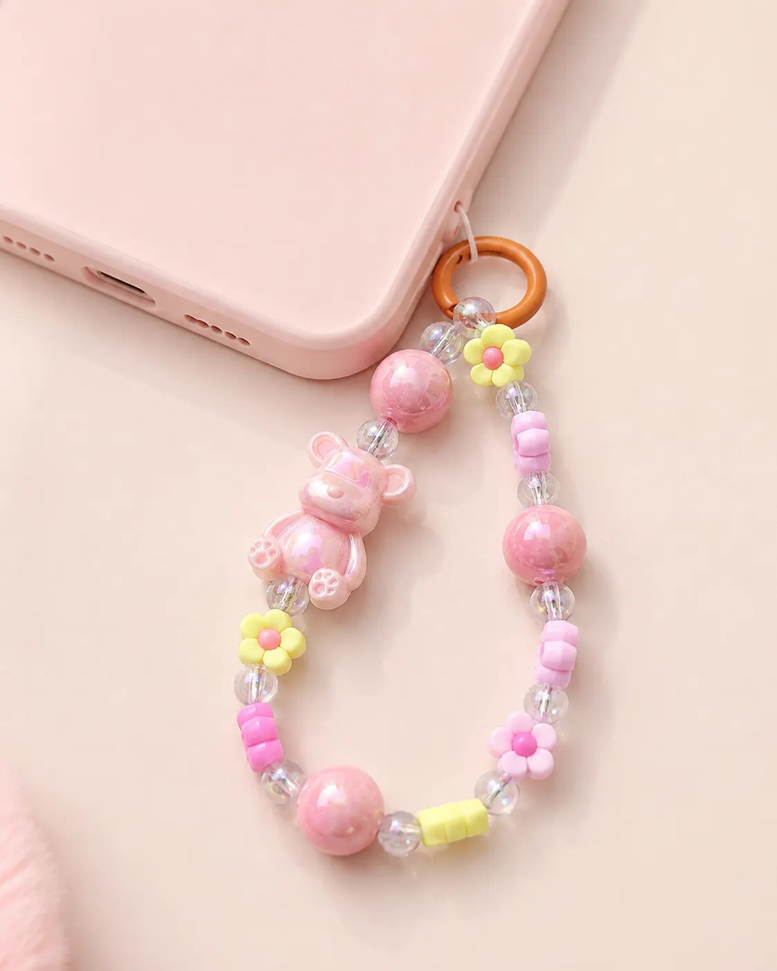 Pink Teddy Garden Phone Charm thumbnail 2