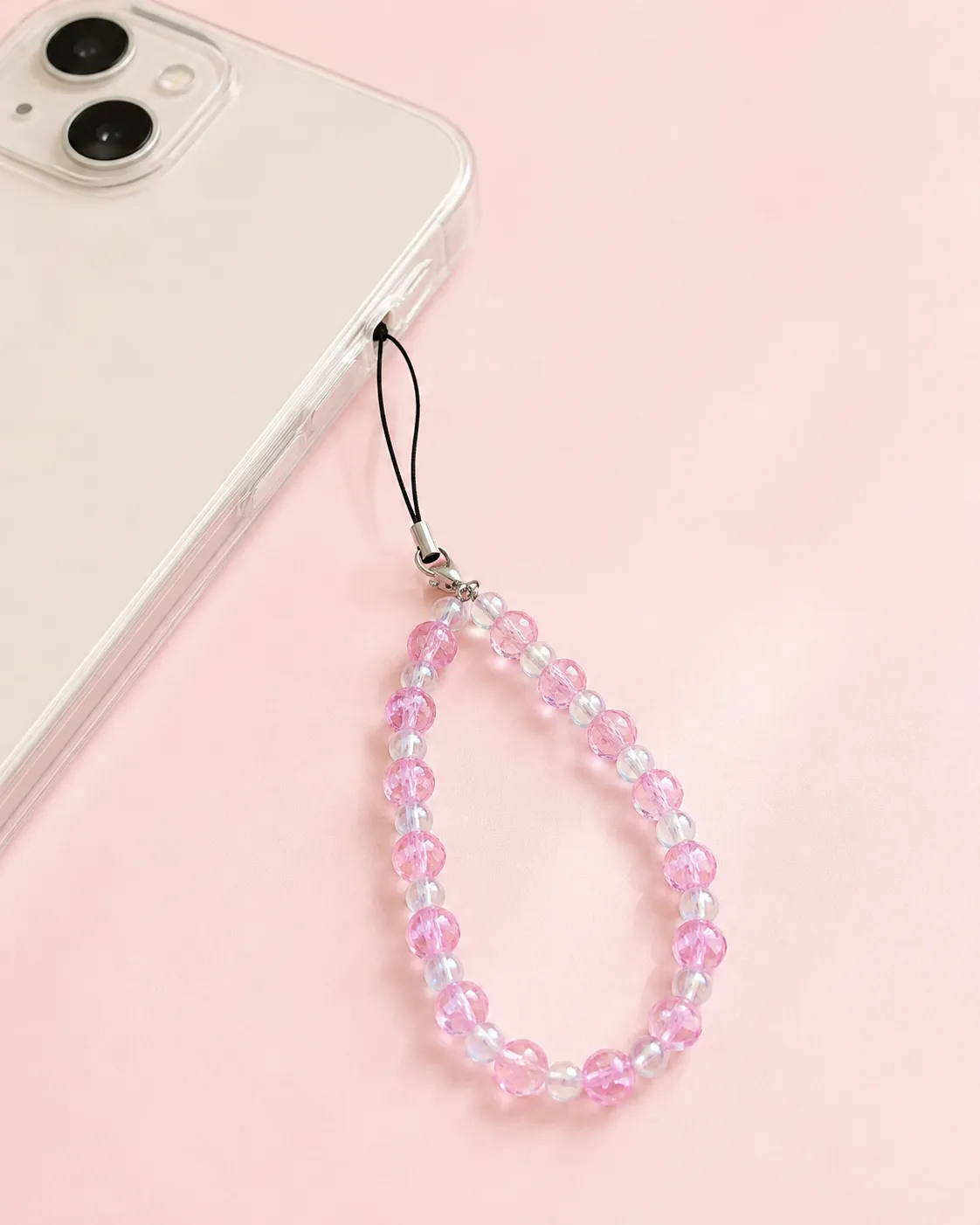 Blush Crystal Phone Charm thumbnail 2