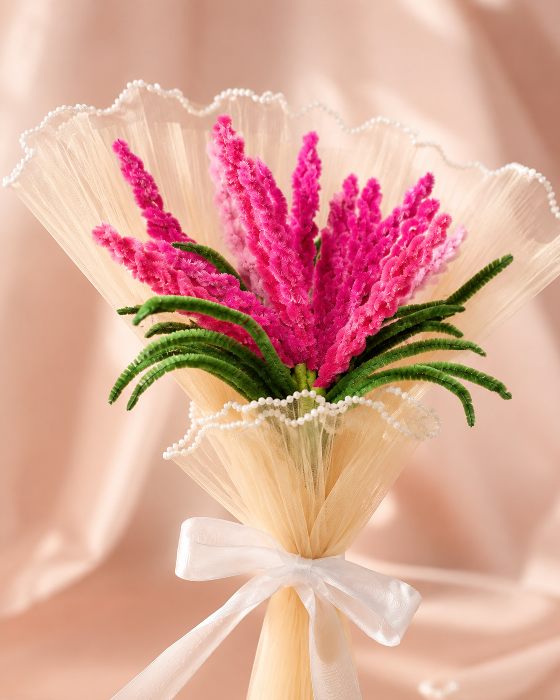 Pink Fluffy Bloom Bouquet thumbnail 2