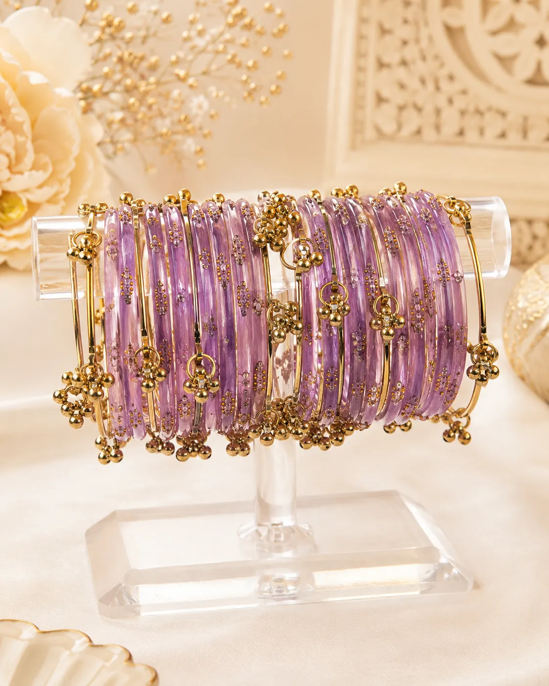Lavender Noor Kashmiri Chudiya Set