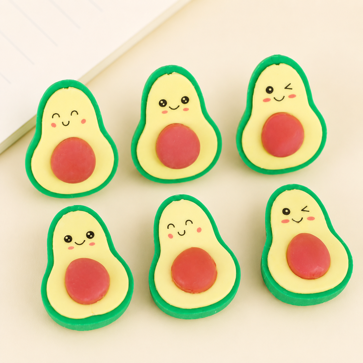 Pair of Avocado Buddy Eraser thumbnail 2
